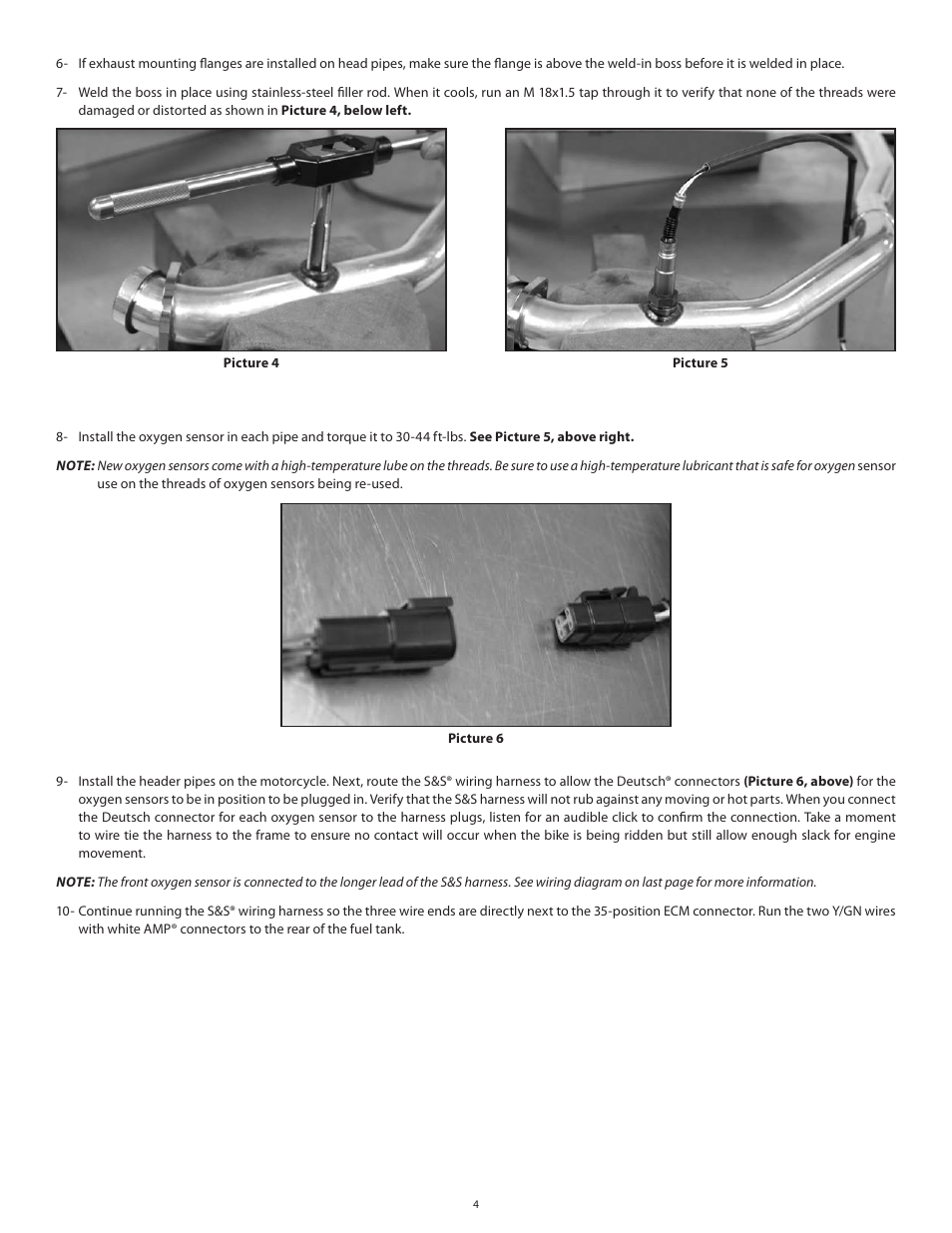 S&S Cycle Closed Loop Oxygen Sensor Kit for Magneti Marelli Style S&S Replacement Module User Manual | Page 4 / 6