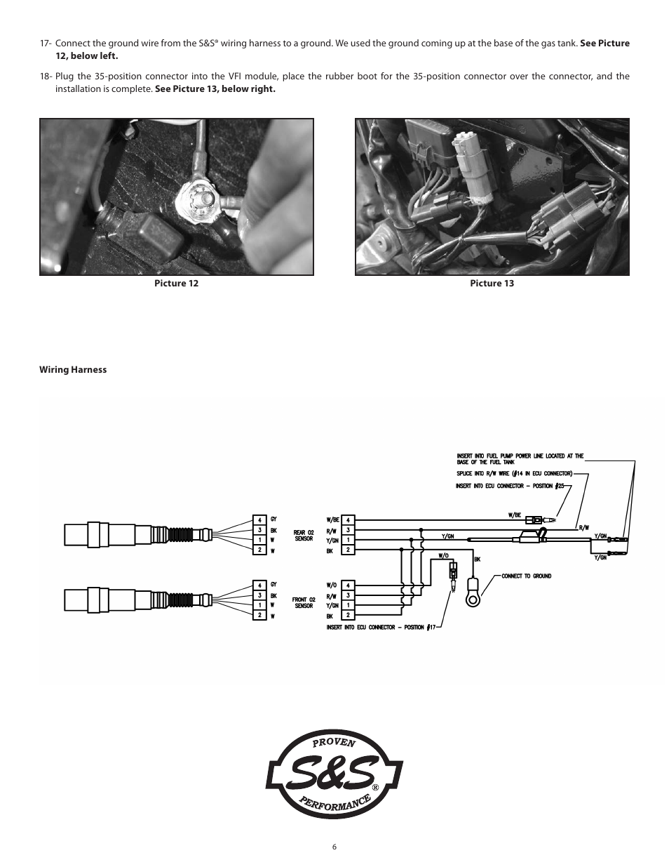 S&S Cycle Closed Loop Oxygen Sensor Kit for Magneti Marelli Style S&S Replacement Module User Manual | Page 6 / 6