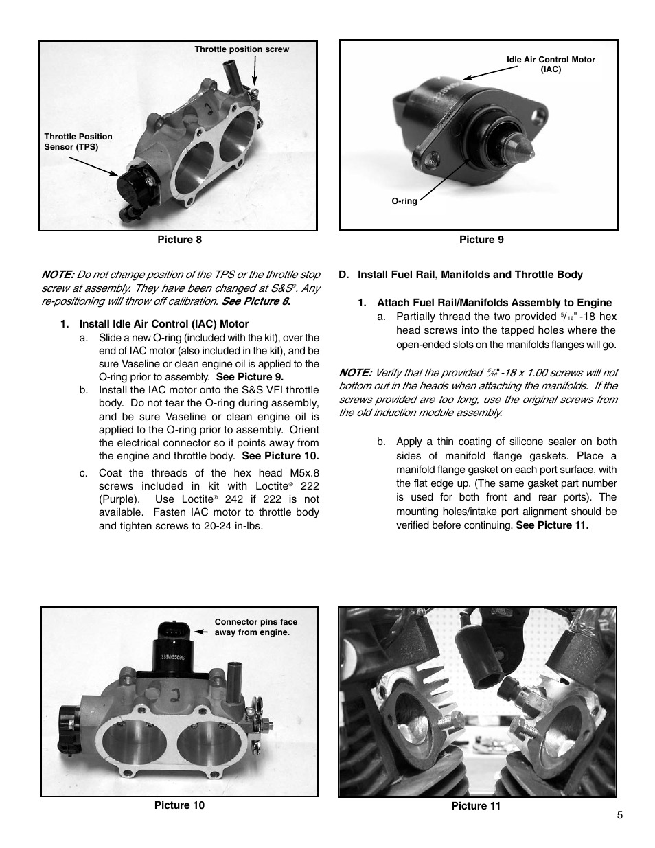 S&S Cycle VFI Induction System User Manual | Page 5 / 16