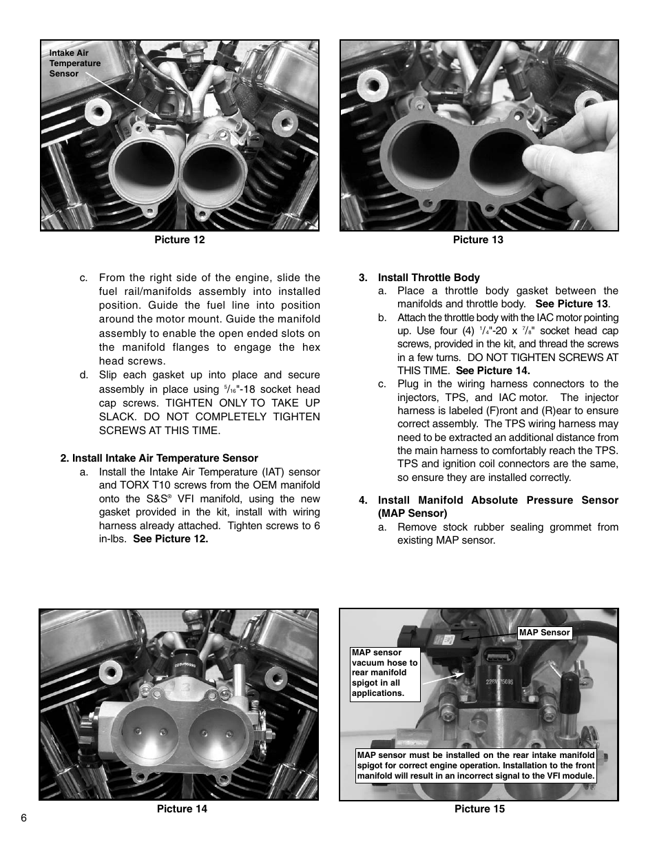 S&S Cycle VFI Induction System User Manual | Page 6 / 16