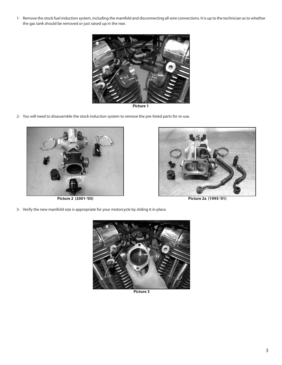 S&S Cycle Single Bore Induction Systems User Manual | Page 3 / 12