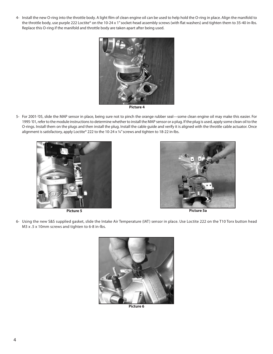 S&S Cycle Single Bore Induction Systems User Manual | Page 4 / 12