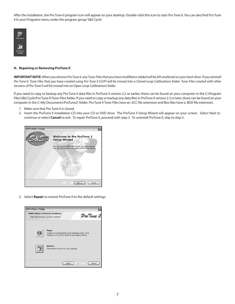 S&S Cycle VFI Module and Pro Tune II Software User Manual | Page 7 / 16