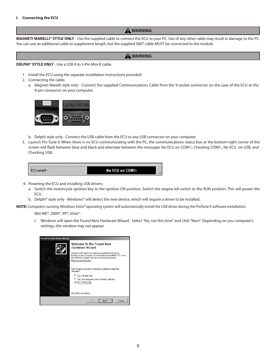 S&S Cycle VFI Module and Pro Tune II Software User Manual | Page 9 / 16