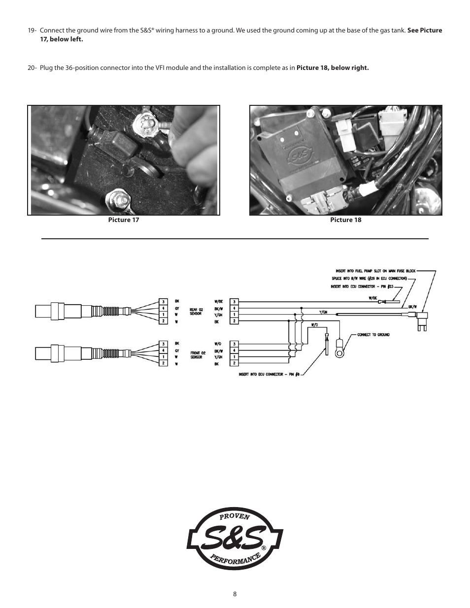 S&S Cycle Closed Loop Oxygen Sensor Kit for Delphi Style S&S Replacement Module User Manual | Page 8 / 8