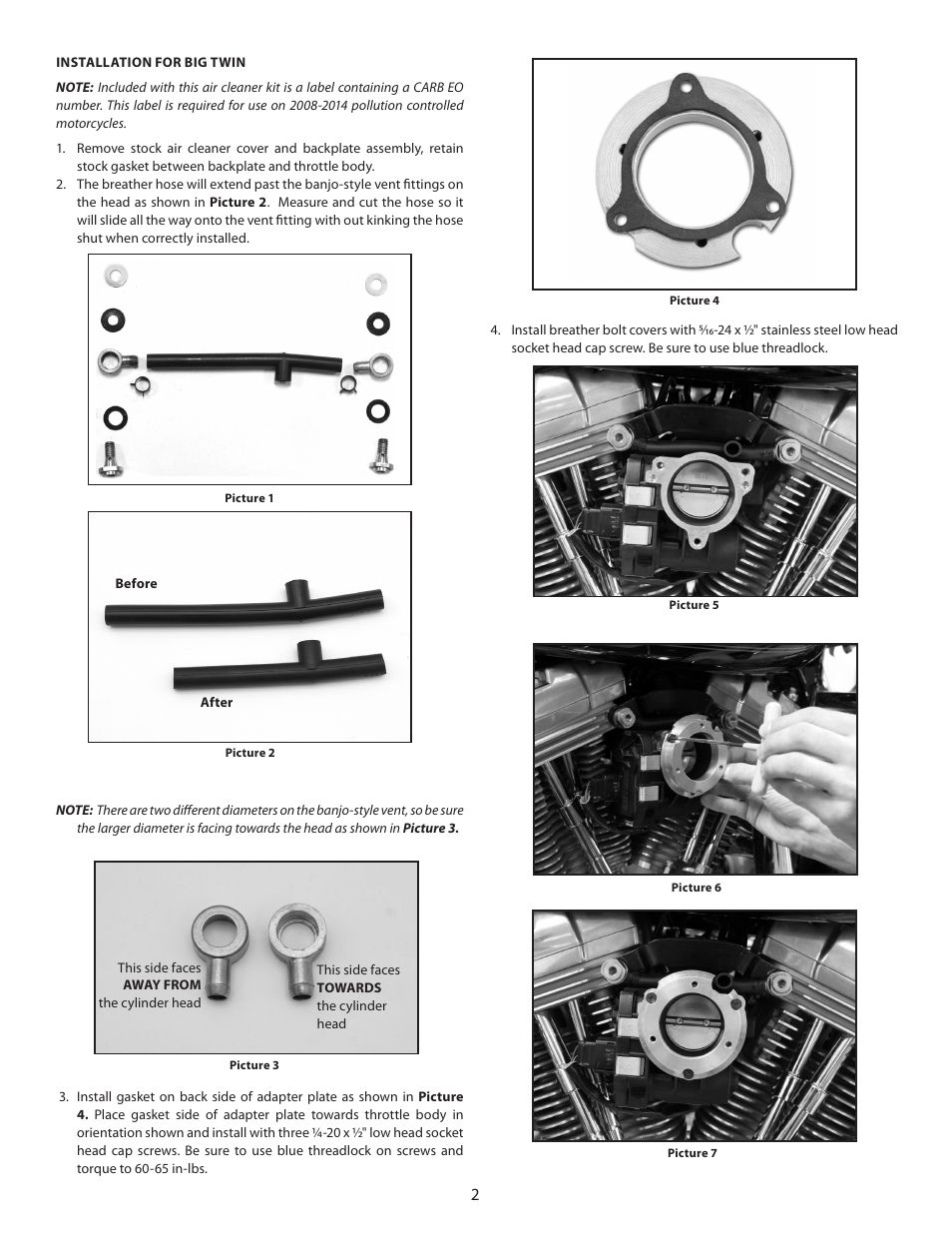 S&S Cycle Teardrop for 2008–Up Touring Motorcycles 106-2091 User Manual | Page 2 / 4