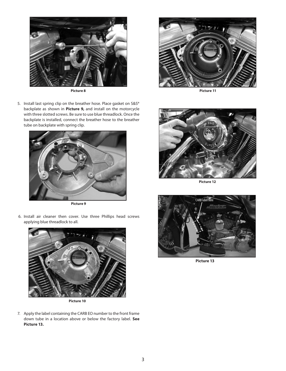 S&S Cycle Teardrop for 2008–Up Touring Motorcycles 106-2091 User Manual | Page 3 / 4