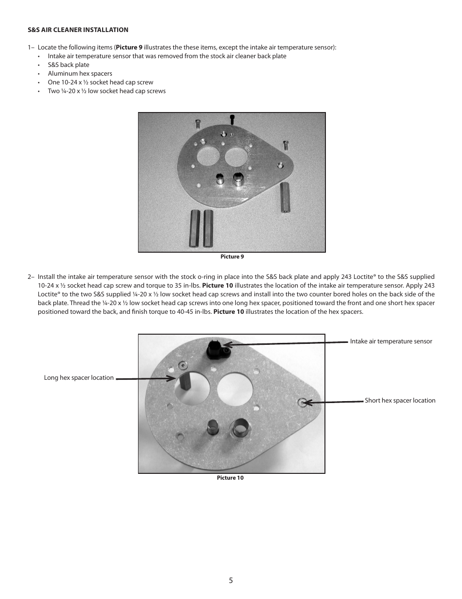 S&S Cycle Teardrop Air Cleaner Kit PN 106-3738 for 2006-2008 Kawasaki Vulcan 900 Motorcycles User Manual | Page 5 / 8