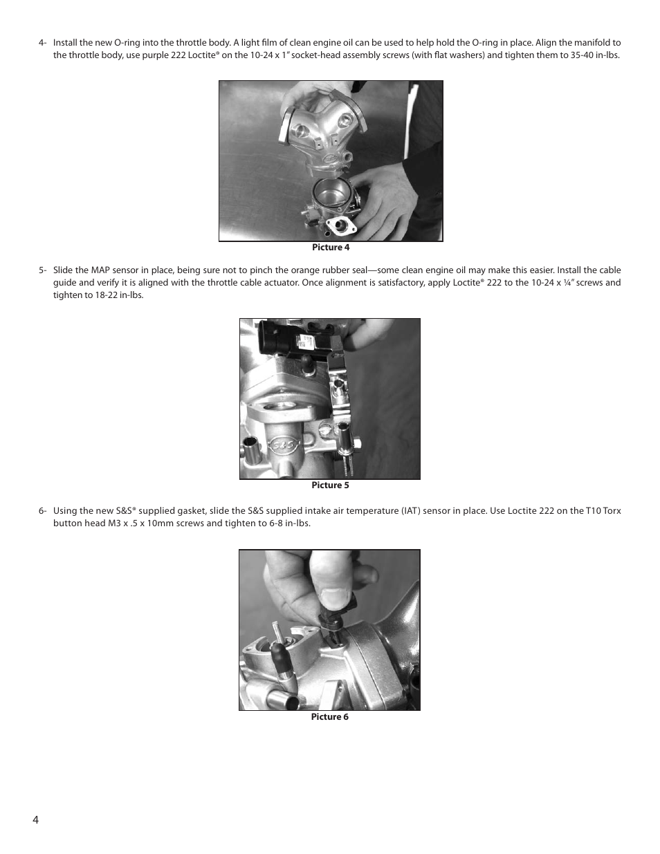 S&S Cycle Single Bore Induction System User Manual | Page 4 / 12