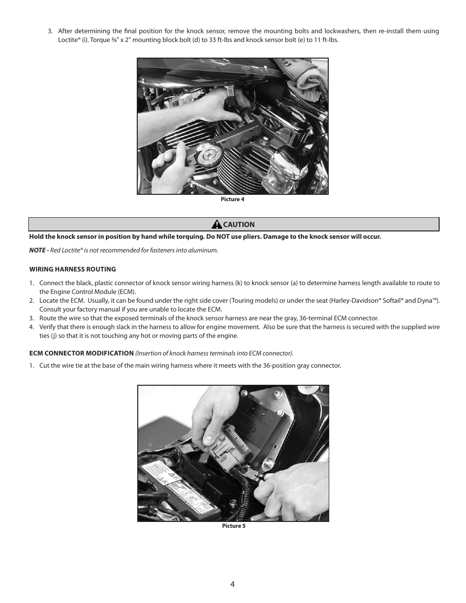 S&S Cycle VFI Knock Sensor Kit for 2001-07 Delphi Style VFI Module (with USB) User Manual | Page 4 / 8