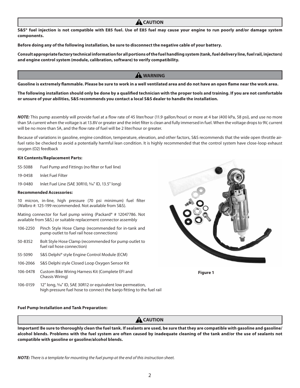 S&S Cycle In-Tank Fuel Pump User Manual | Page 2 / 8