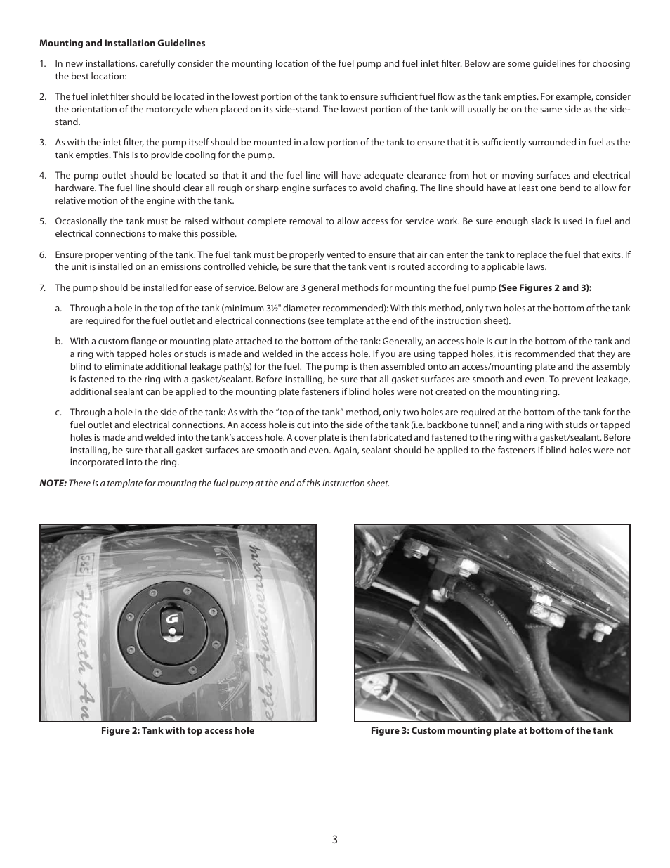 S&S Cycle In-Tank Fuel Pump User Manual | Page 3 / 8