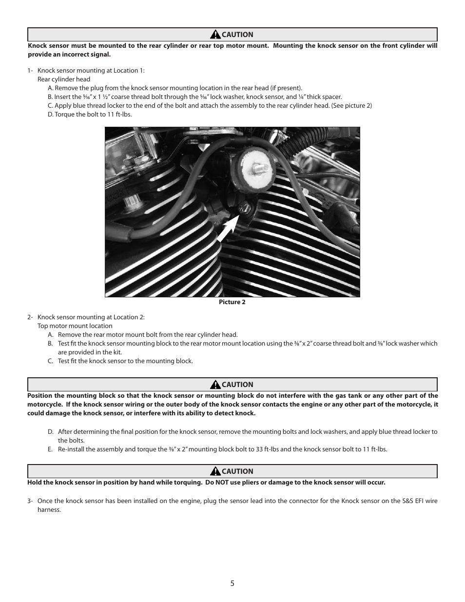 S&S Cycle EFI Wire Harness for Custom Frame Applications Using S&S Fuel Injected Engines and Delphi Style Modules User Manual | Page 5 / 16