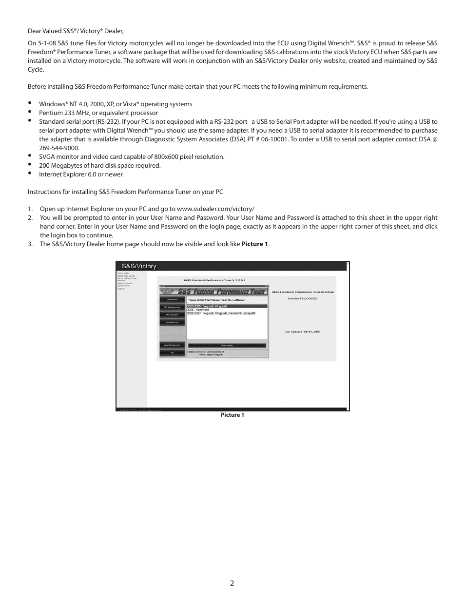 S&S Cycle Freedom Performance Tuner User Manual | Page 2 / 4