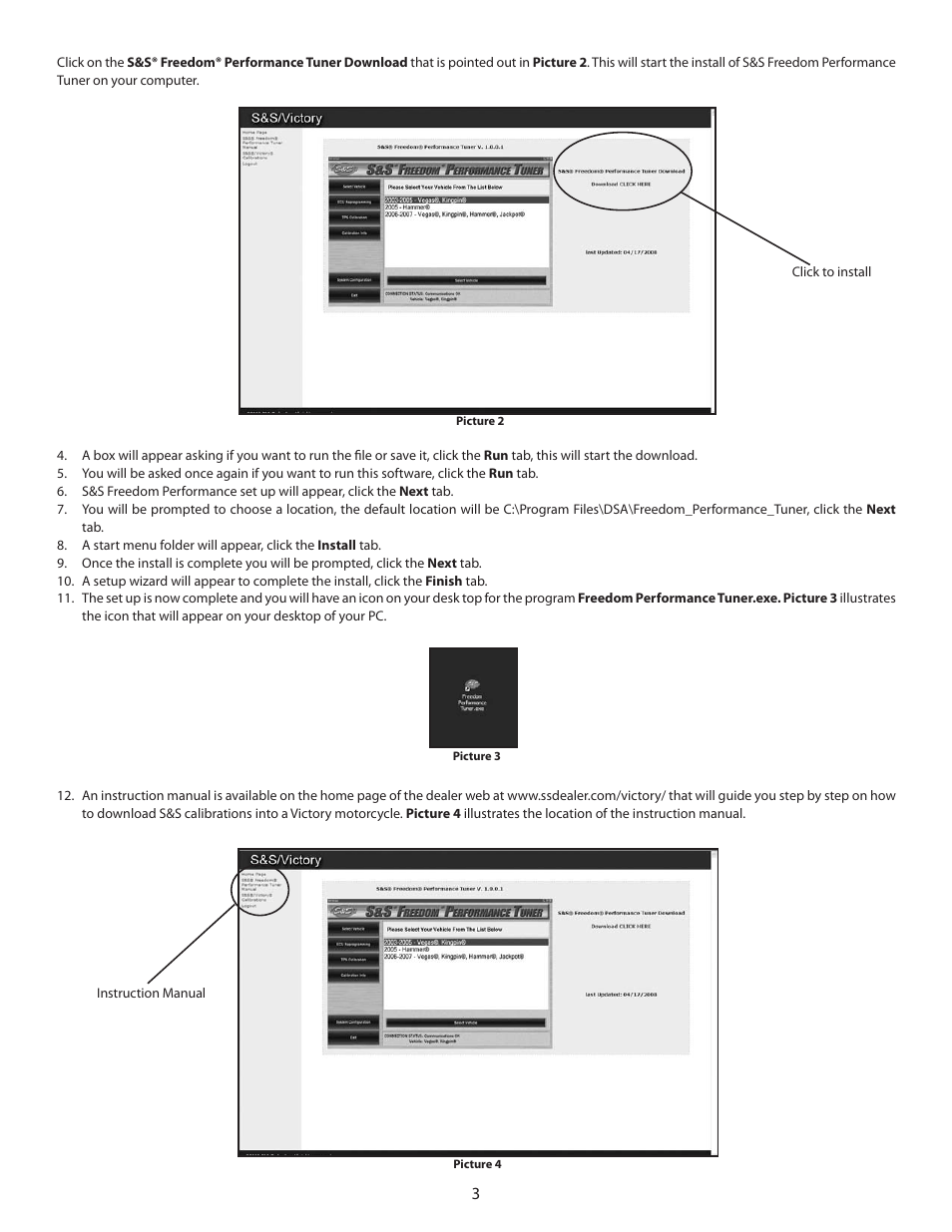 S&S Cycle Freedom Performance Tuner User Manual | Page 3 / 4