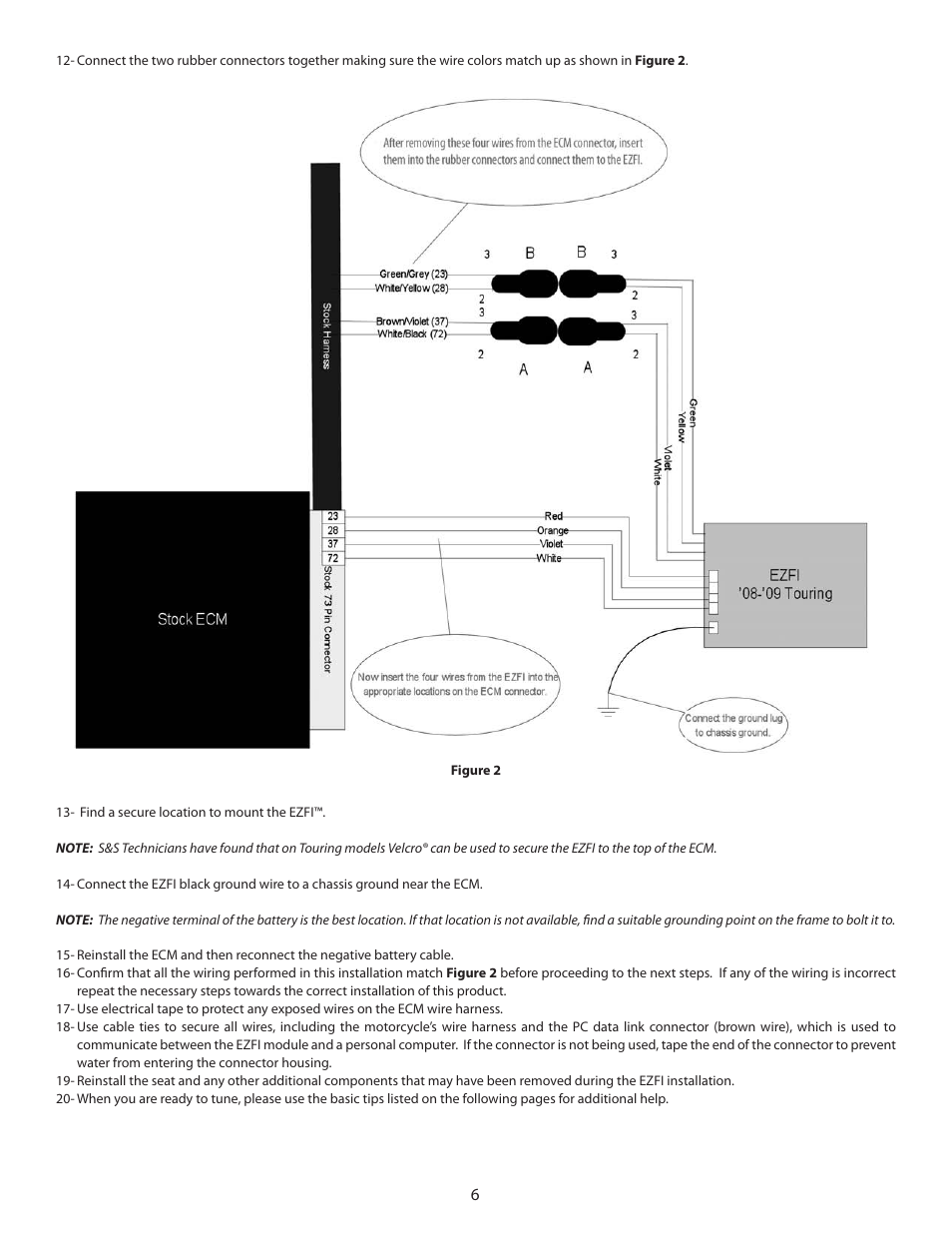 S&S Cycle EZFI on 2008-09 Touring Models User Manual | Page 6 / 8