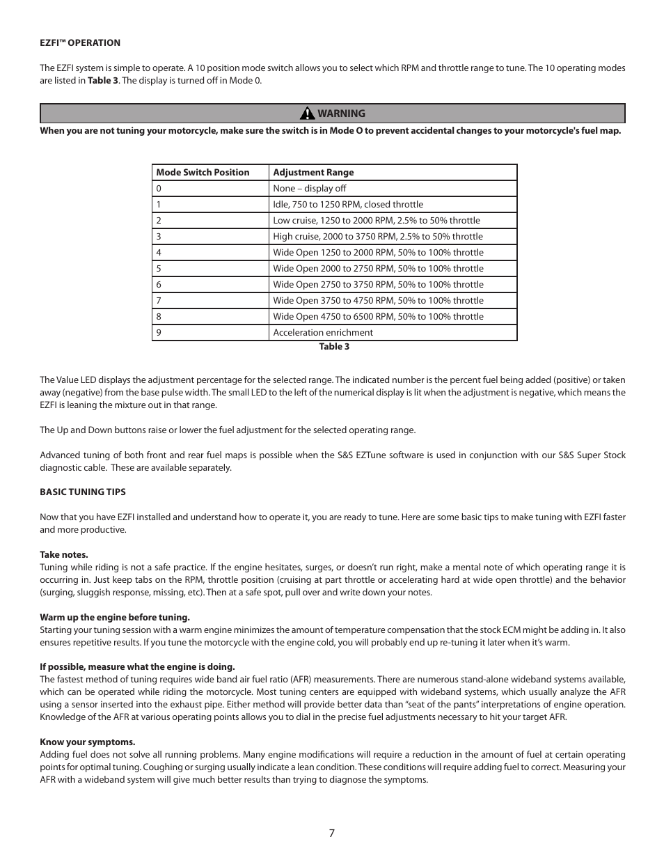 S&S Cycle EZFI on 2008-09 Touring Models User Manual | Page 7 / 8