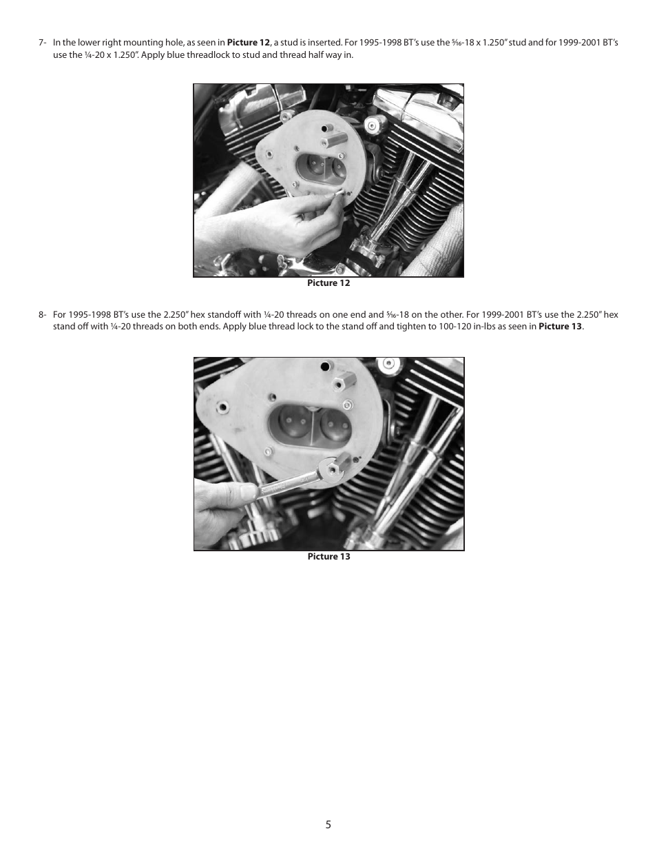 S&S Cycle Air Cleaner for 1995-2001 Big Twins with Magneti Marelli EFI User Manual | Page 5 / 8
