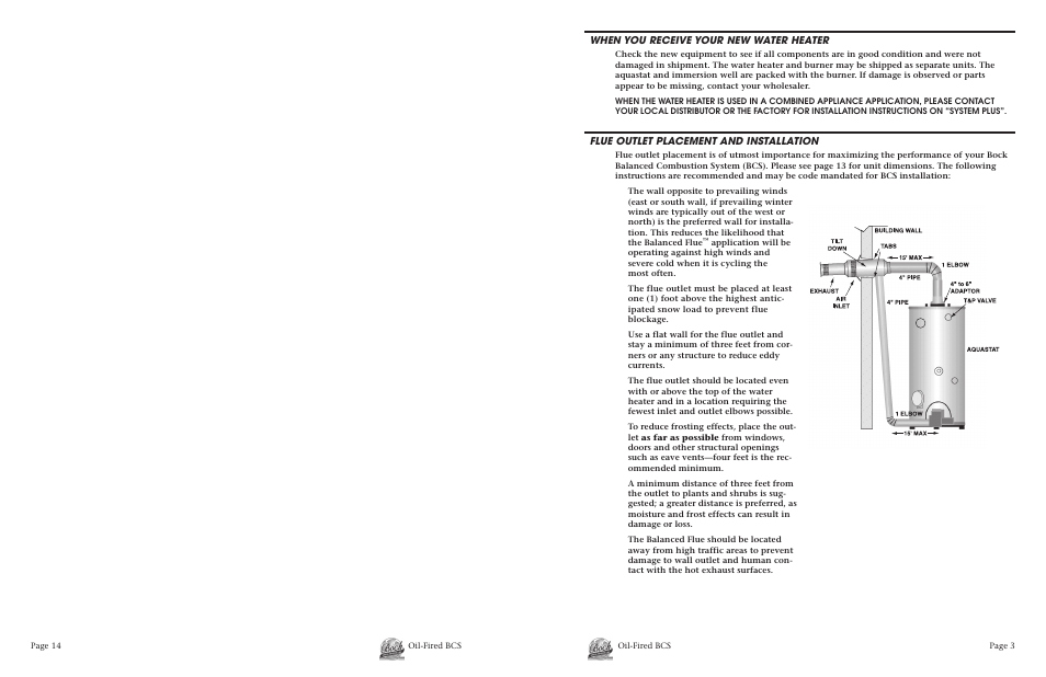 BCS Oil-Fired User Manual | Page 3 / 16