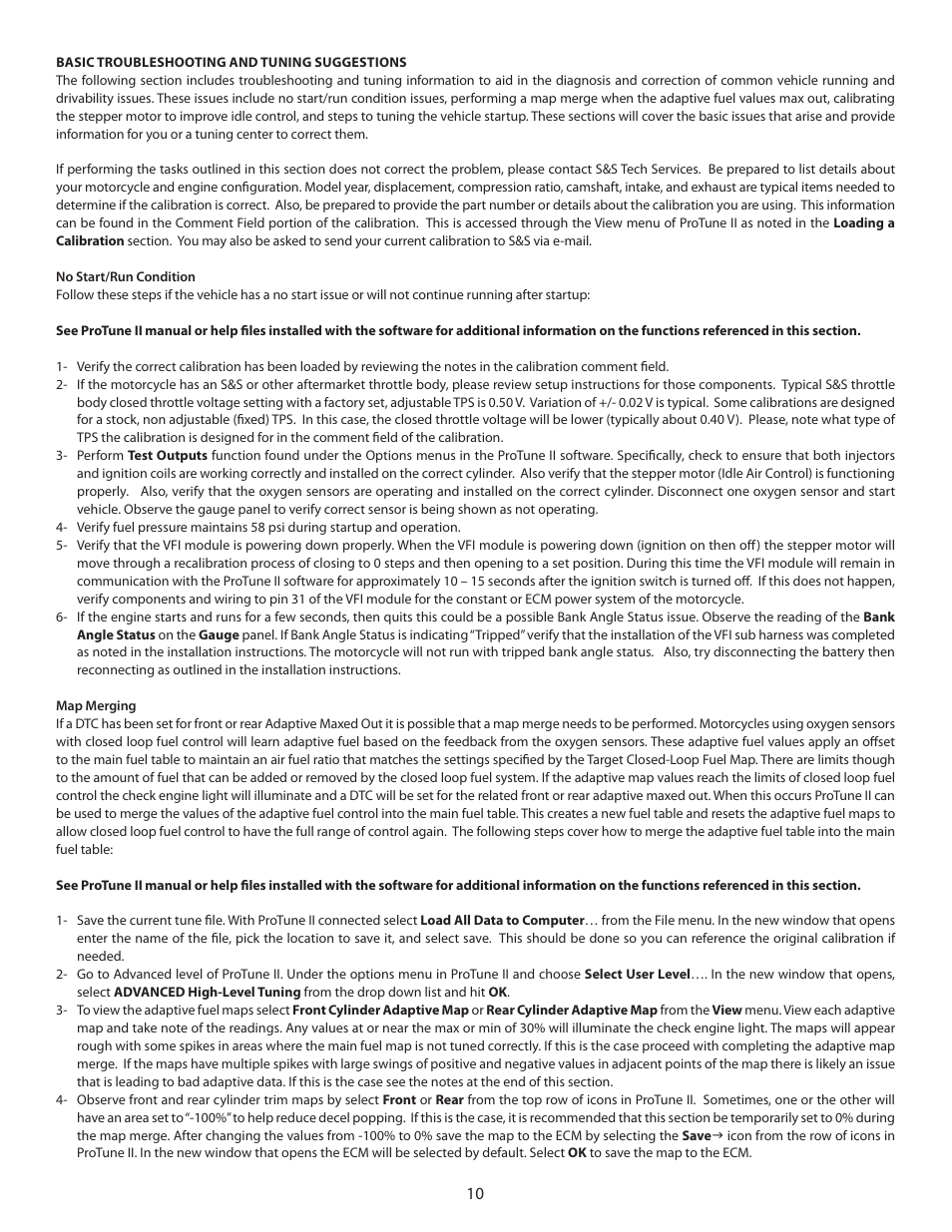 S&S Cycle Serial Delphi Style VFI (Variable Fuel Injection) Module and ProTune II Software User Manual | Page 10 / 14