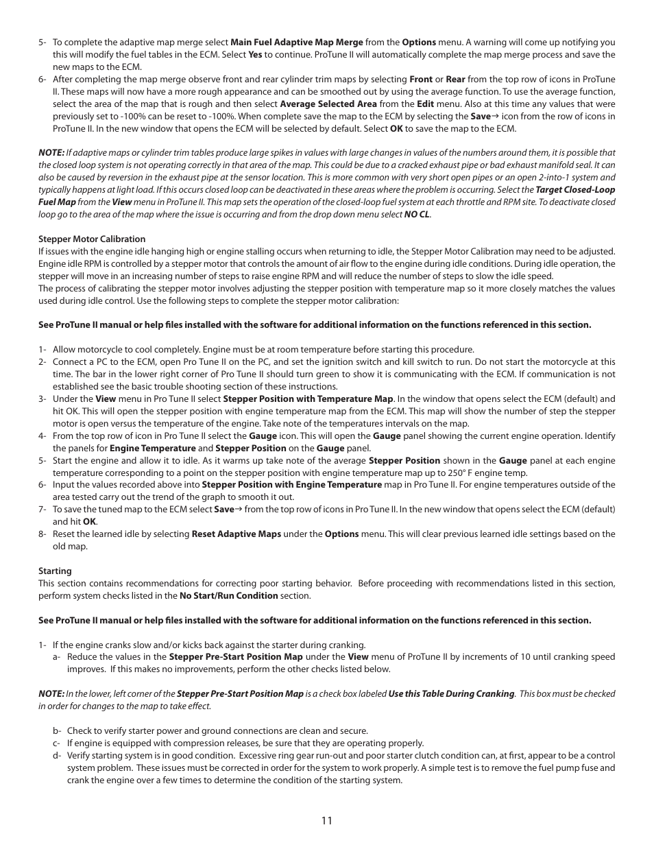 S&S Cycle Serial Delphi Style VFI (Variable Fuel Injection) Module and ProTune II Software User Manual | Page 11 / 14