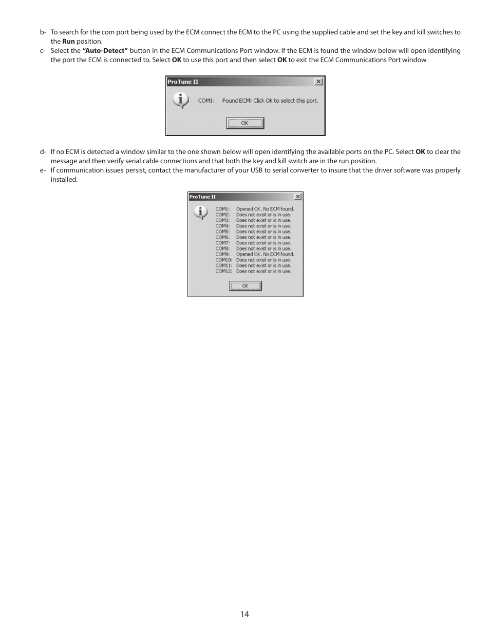 S&S Cycle Serial Delphi Style VFI (Variable Fuel Injection) Module and ProTune II Software User Manual | Page 14 / 14