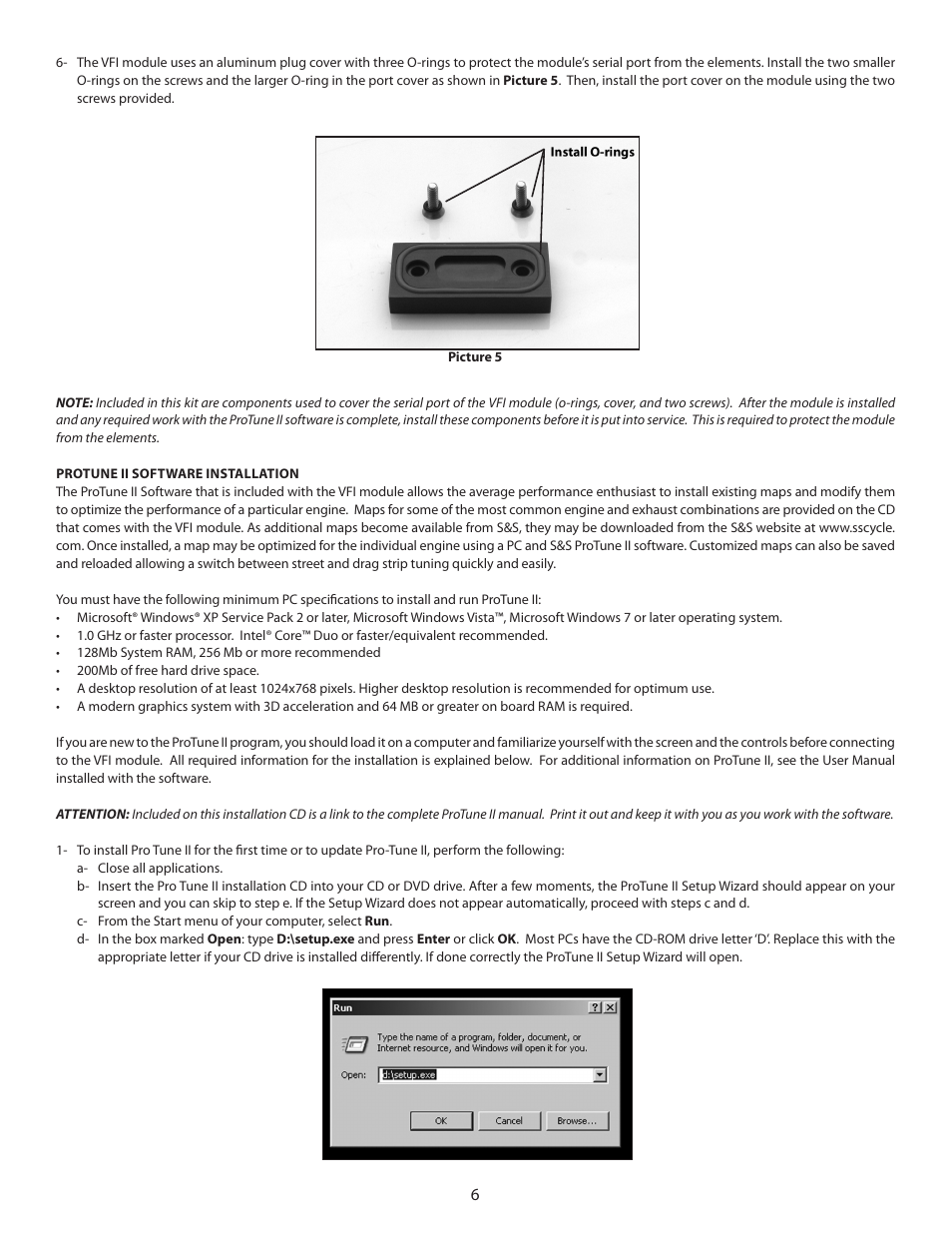 S&S Cycle Serial Delphi Style VFI (Variable Fuel Injection) Module and ProTune II Software User Manual | Page 6 / 14