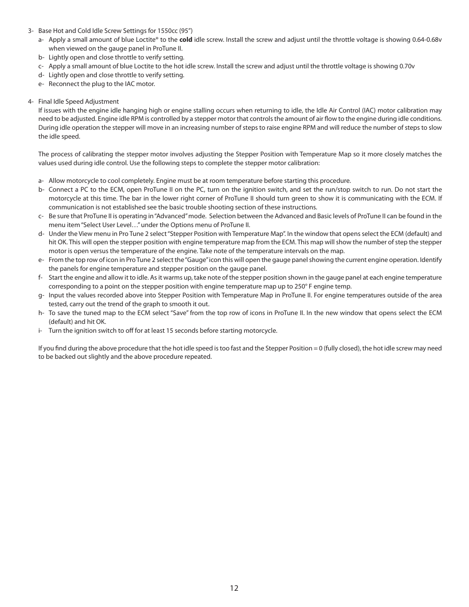 S&S Cycle USB Magneti Marelli Style VFI (Variable Fuel Injection) Module and ProTune II Software User Manual | Page 12 / 12