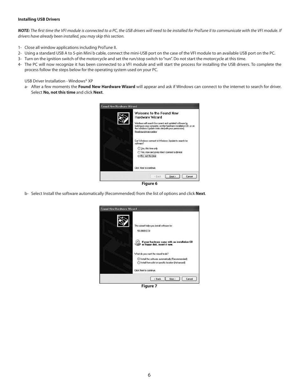 S&S Cycle USB Magneti Marelli Style VFI (Variable Fuel Injection) Module and ProTune II Software User Manual | Page 6 / 12