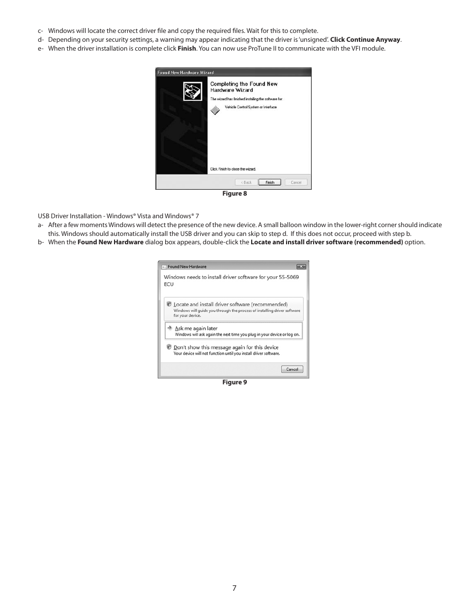 S&S Cycle USB Magneti Marelli Style VFI (Variable Fuel Injection) Module and ProTune II Software User Manual | Page 7 / 12