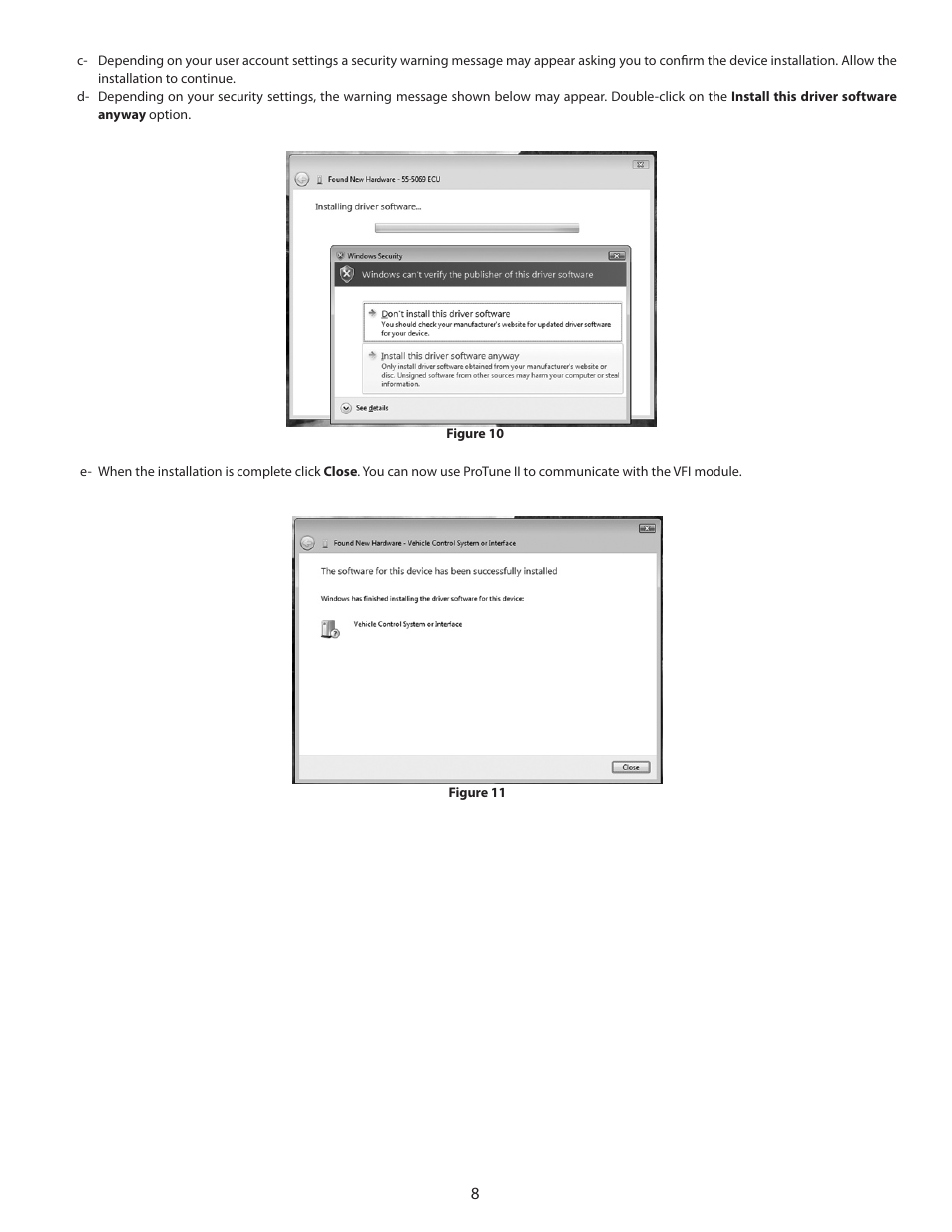 S&S Cycle USB Magneti Marelli Style VFI (Variable Fuel Injection) Module and ProTune II Software User Manual | Page 8 / 12