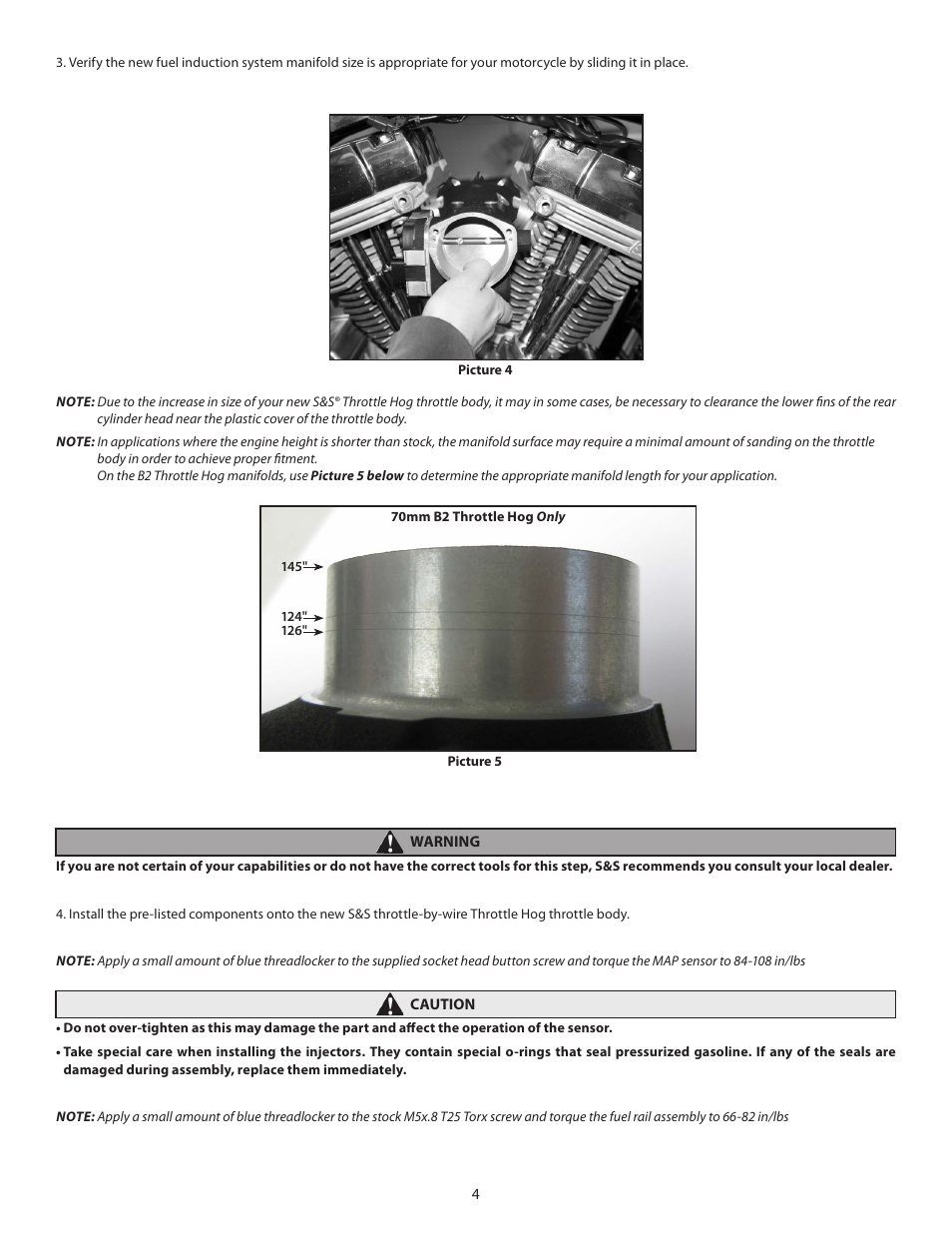 S&S Cycle Throttle-by-Wire Throttle Hog Throttle Body User Manual | Page 4 / 6