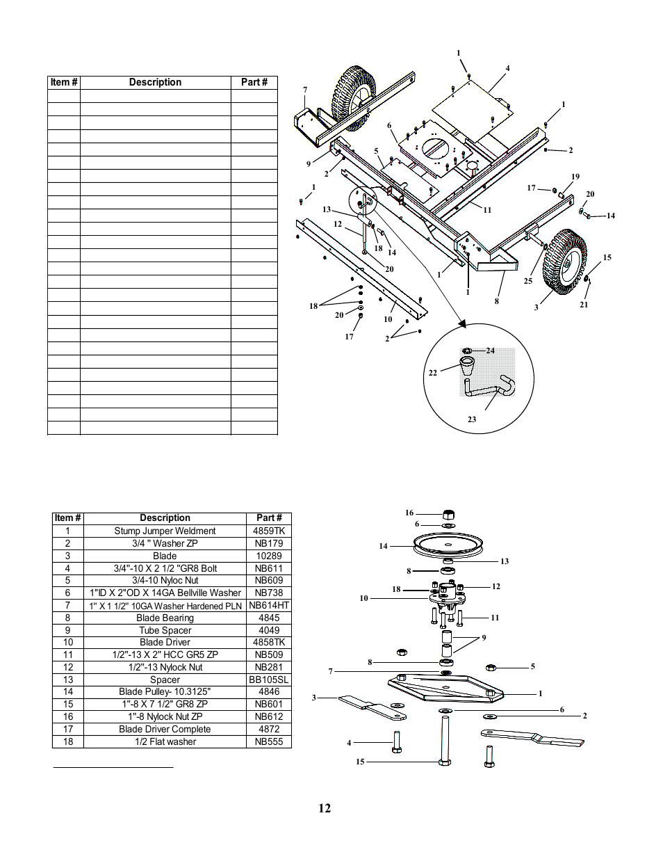 Blade driver assembly | BCS RTB14544 User Manual | Page 12 / 16