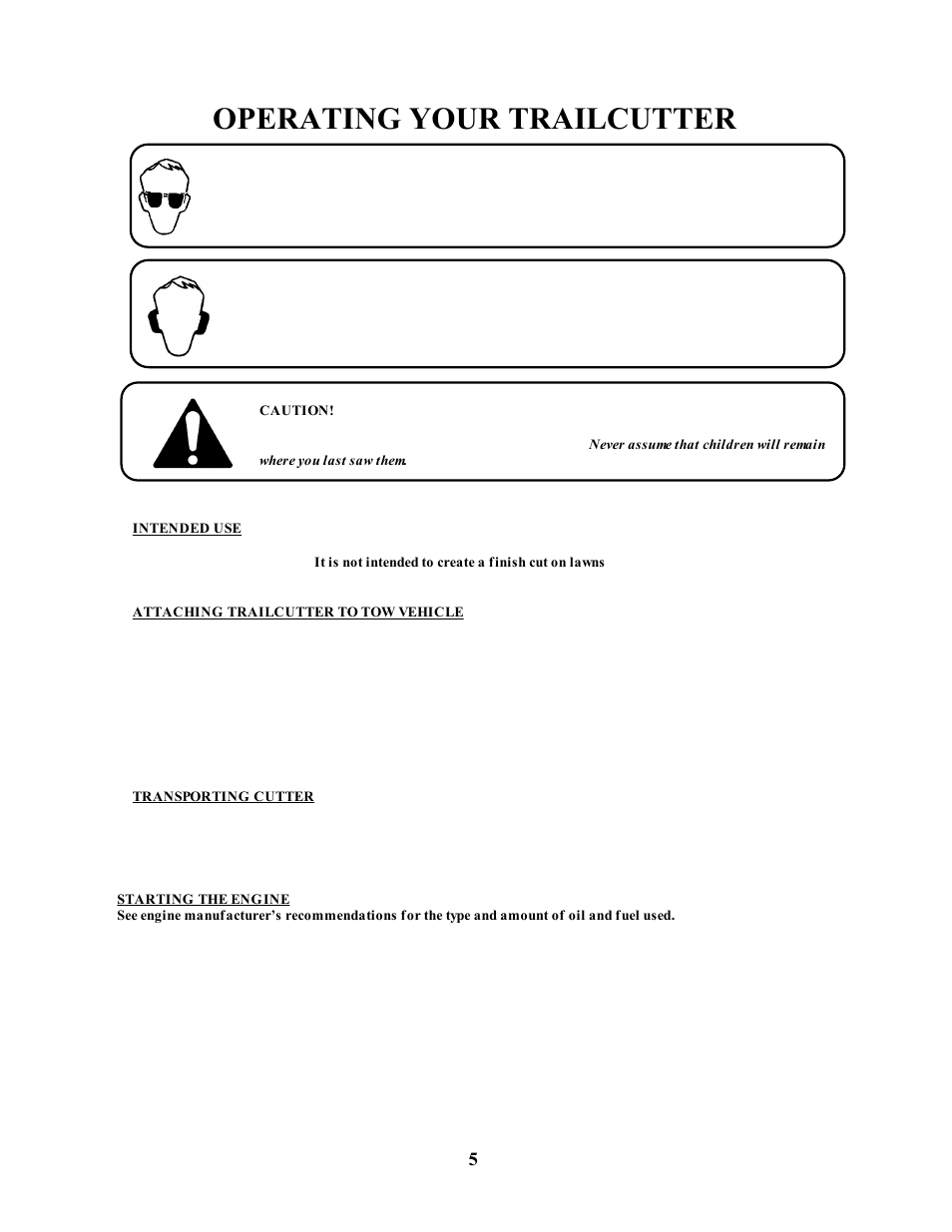 Operating your trailcutter | BCS RTB14544 User Manual | Page 5 / 16