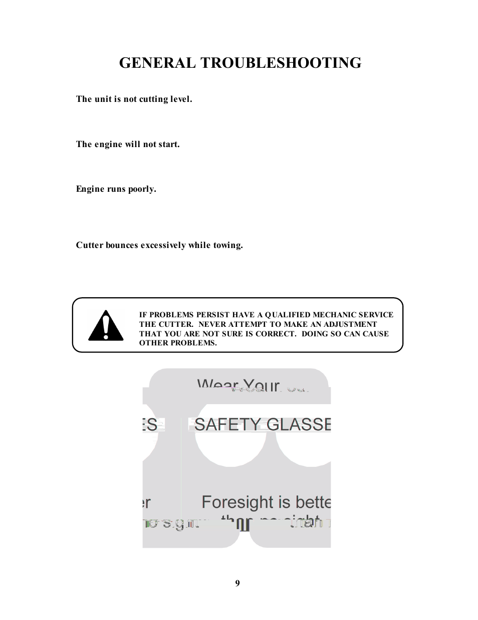 General troubleshooting | BCS RTB14544 User Manual | Page 9 / 16