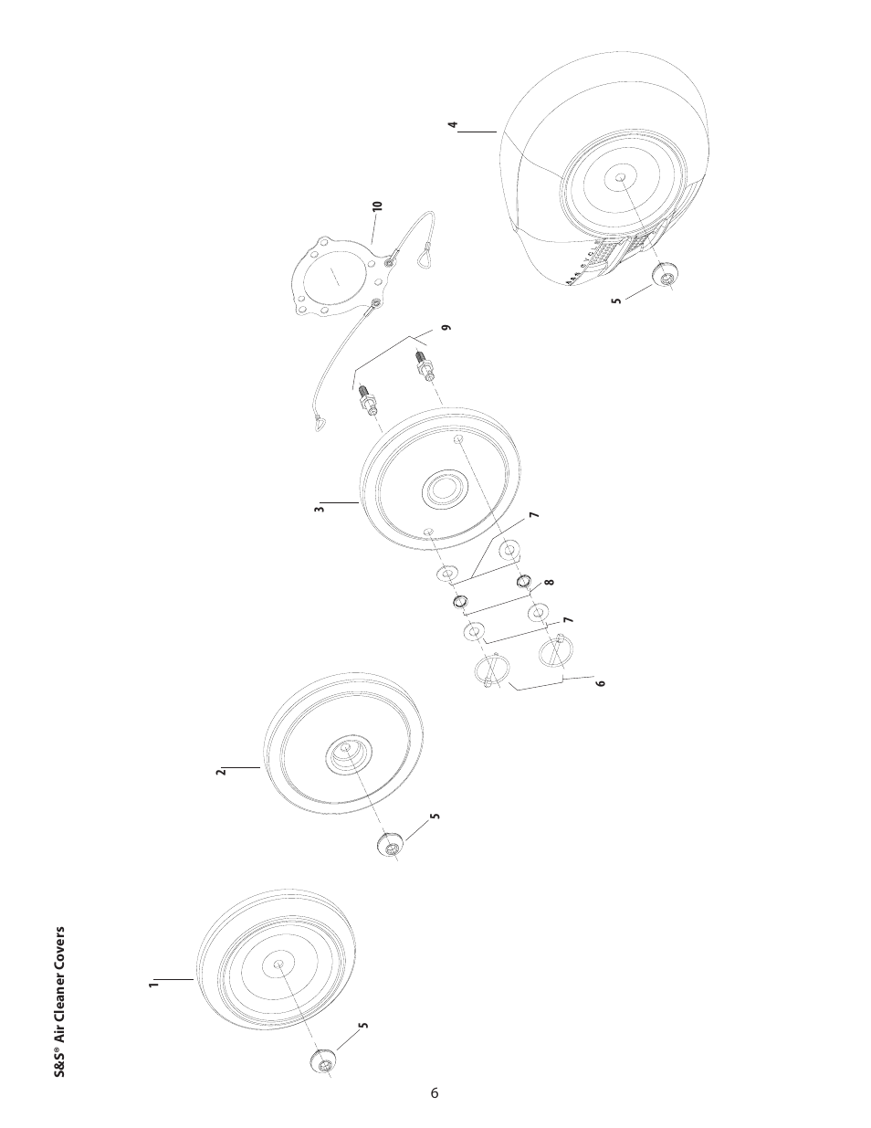 S&S Cycle Air Cleaner Covers User Manual | Page 6 / 8