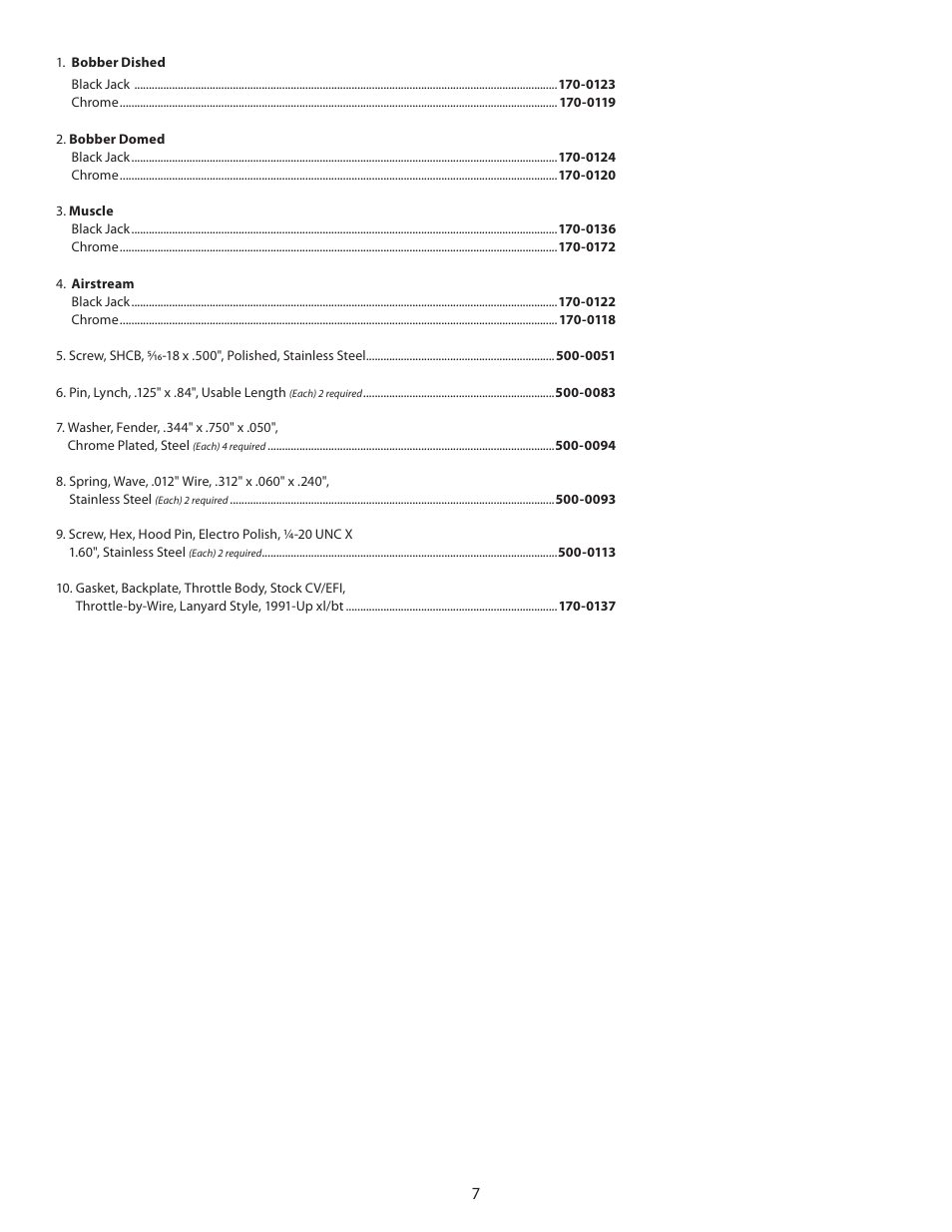 S&S Cycle Air Cleaner Covers User Manual | Page 7 / 8