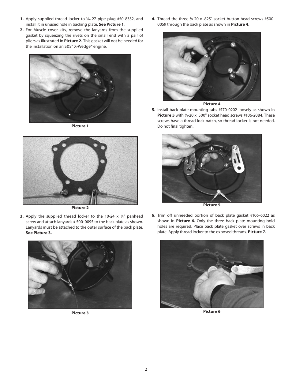 S&S Cycle Stealth Air Cleaners for S&S X-Wedge Engines User Manual | Page 2 / 4