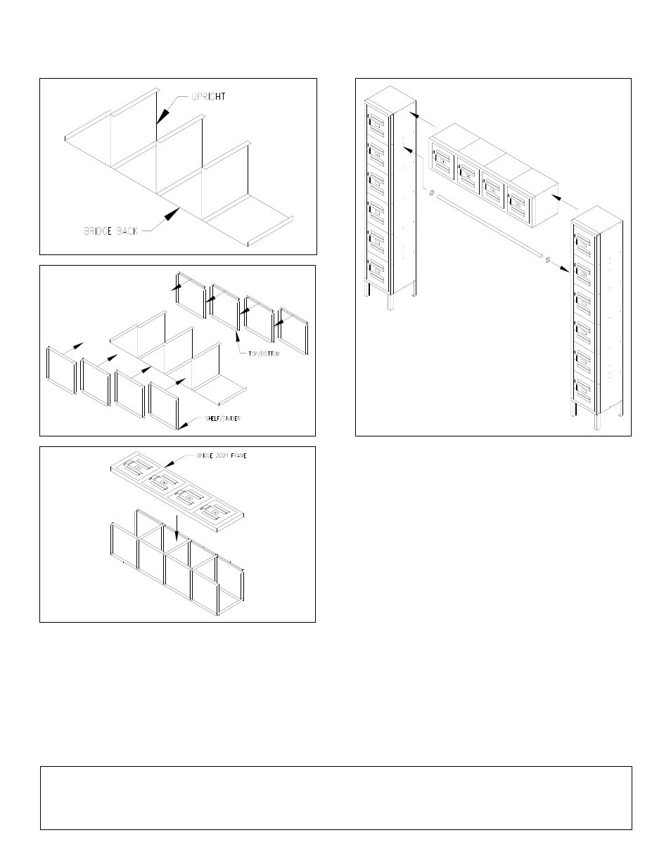 Assembly of bridge unit, Final assembly of box style bridge locker, Salsbury industries | Salsbury Industries 66000 Series Box Style Bridge Lockers User Manual | Page 2 / 3