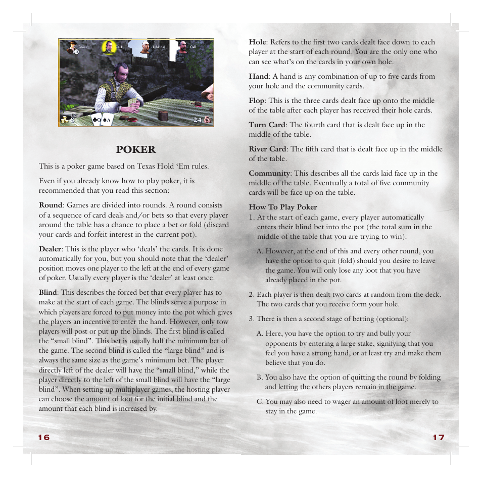 16 17 poker | Disney Interactive Studios Pirates of the Caribbean: At World's End for PSP User Manual | Page 10 / 14