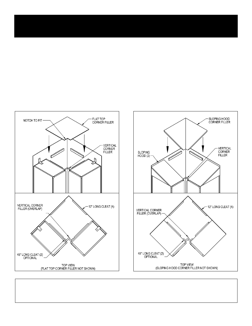 Installation instructions, Salsbury industries, Vertical corner filler and flat top corner filler | Salsbury Industries 33000 Series Designer Lockers Options User Manual | Page 2 / 3