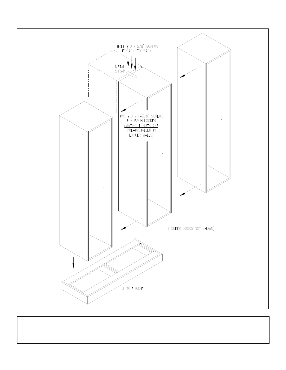 Salsbury industries, Illustration – three lockers | Salsbury Industries 10000 Series Solid Oak Executive Lockers User Manual | Page 2 / 2