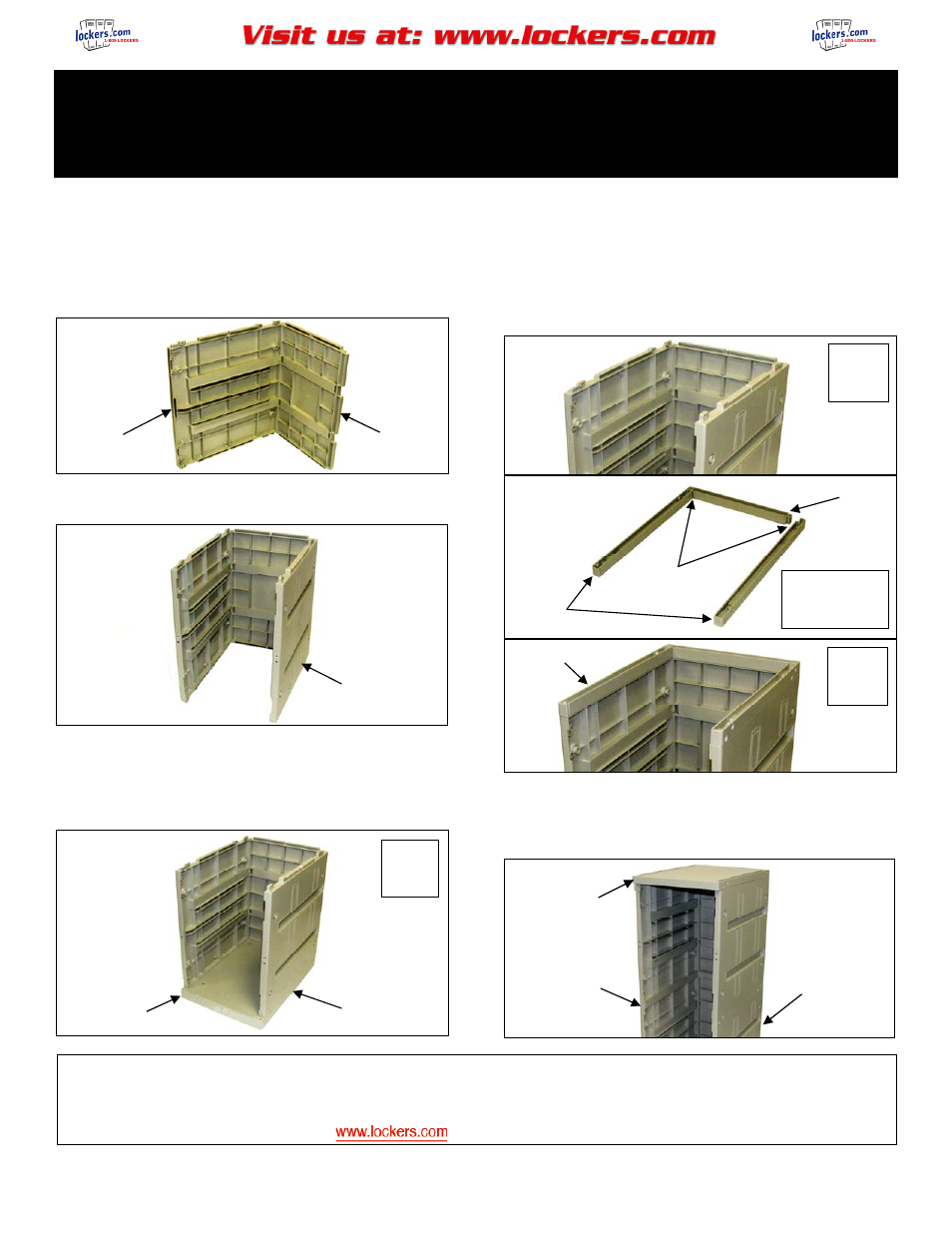 Salsbury Industries 92000 Series Plastic Lockers (92168,92368 Double Tier) User Manual | 4 pages