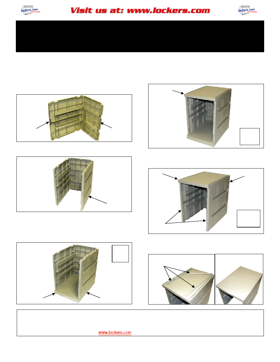 Salsbury Industries 94000 Series Plastic Lockers (94168,94368 Four Tier) User Manual | 3 pages