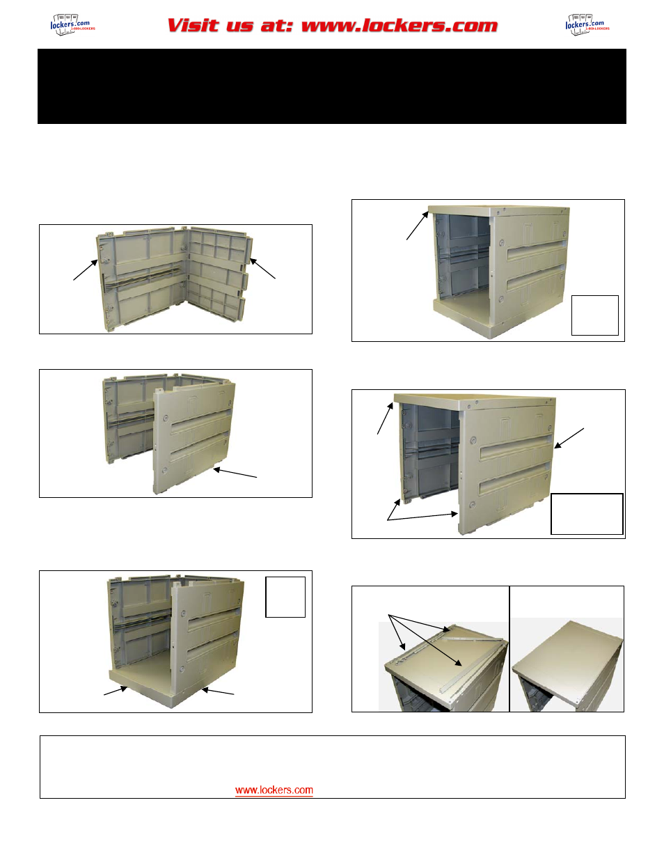 Salsbury Industries 95000 Series Plastic Lockers (95168,95368 Five Tier) User Manual | 3 pages