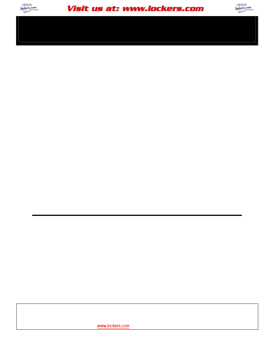 Salsbury Industries 40000 Series Heavy Duty Plastic Lockers User Manual | 6 pages