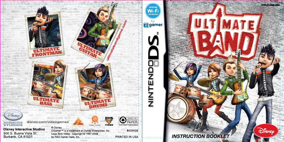 Disney Interactive Studios Ultimate Band NTR-CUBE-USA User Manual | 9 pages