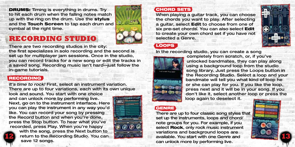 Recording studio | Disney Interactive Studios Ultimate Band NTR-CUBE-USA User Manual | Page 8 / 9