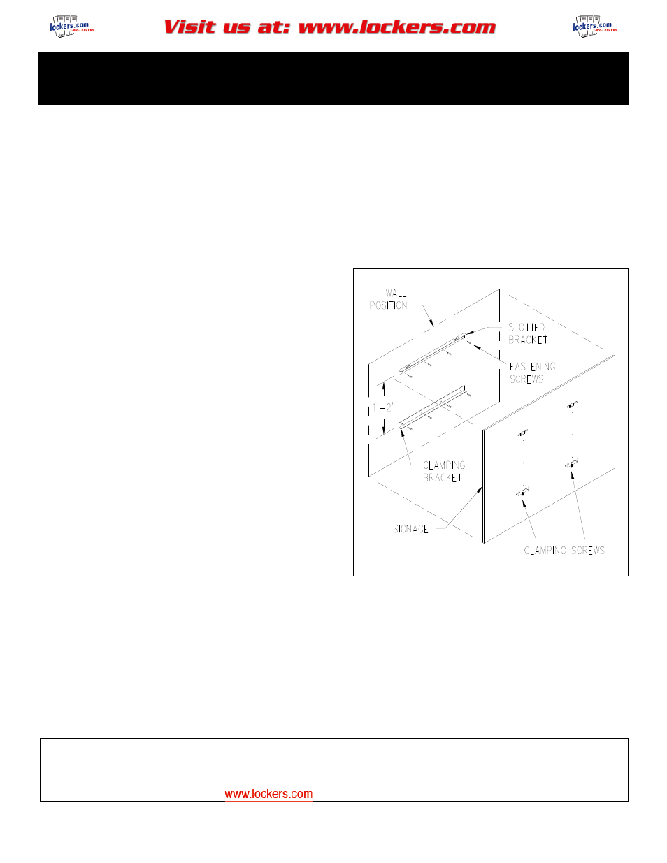 Salsbury Industries 1520 Series Large Commercial Signage Surface Mounted User Manual | 1 page