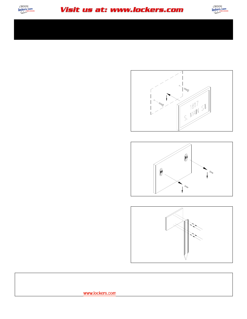 Salsbury Industries 1400 Series Signature Series Plaques Surface & Lawn Mount User Manual | 1 page